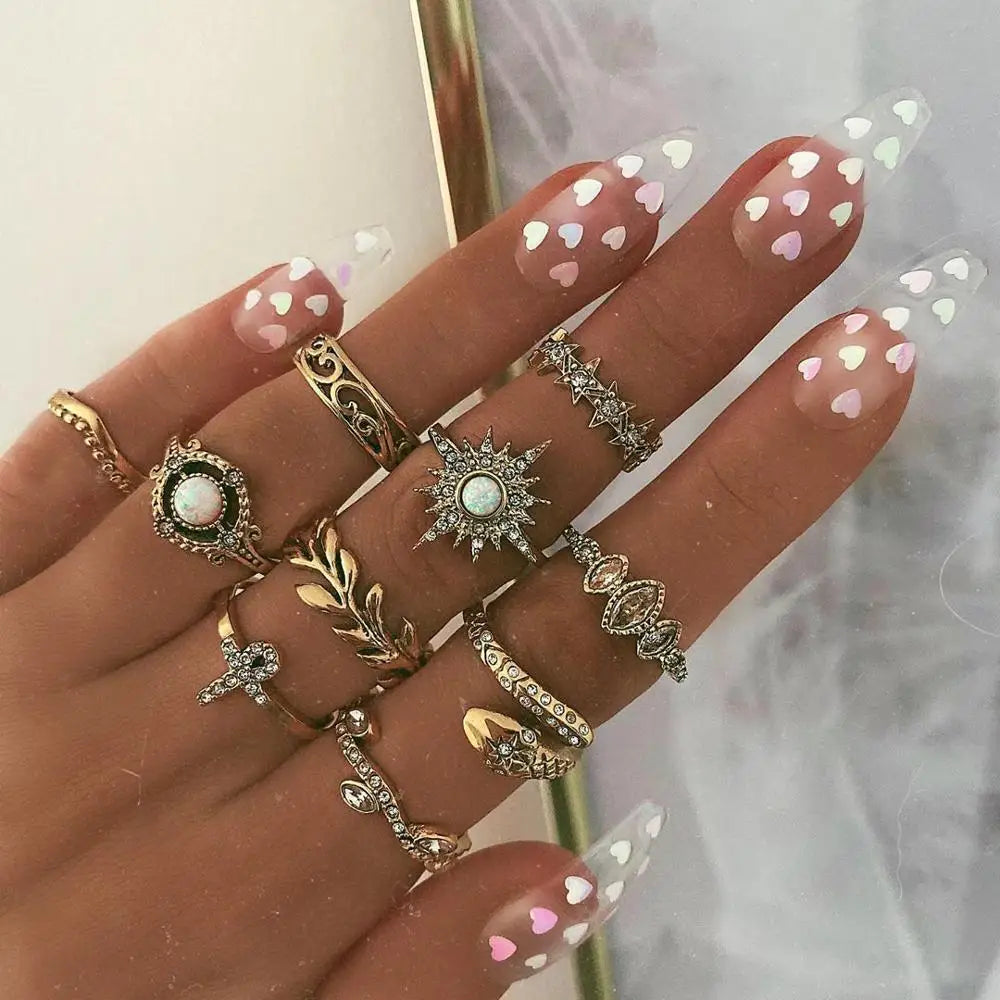 Bohemian Witchy Trendy Ring Sets