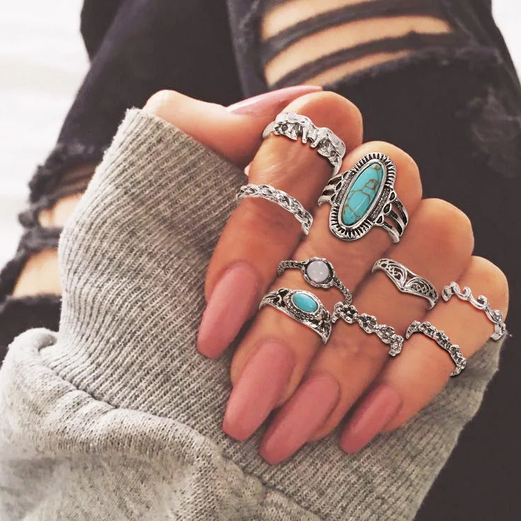 Bohemian Witchy Trendy Ring Sets