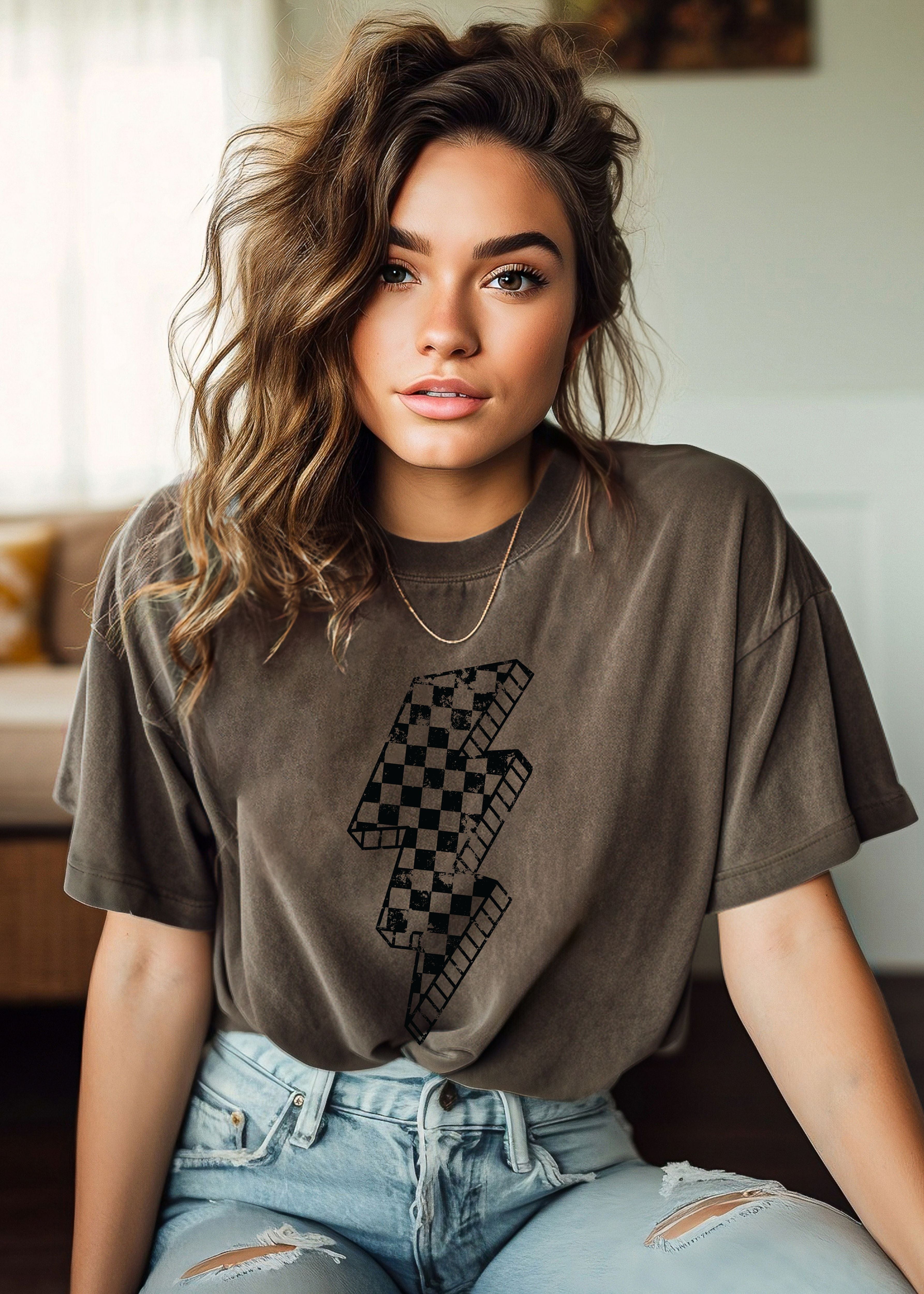 Checkered Bolt Tee