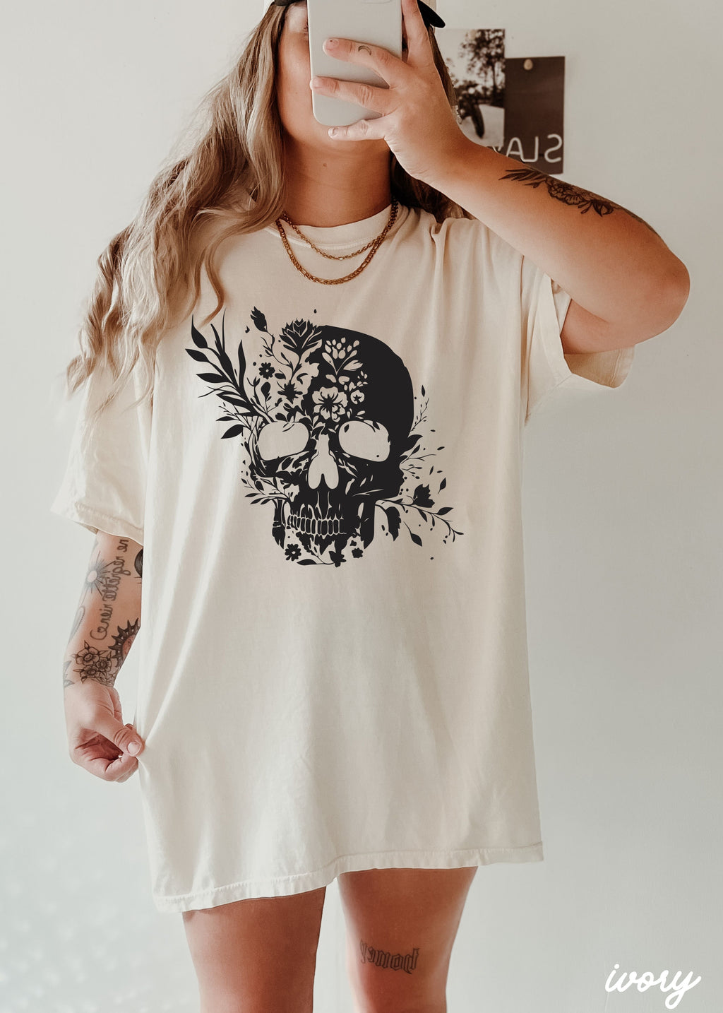 Floral Skull Tee