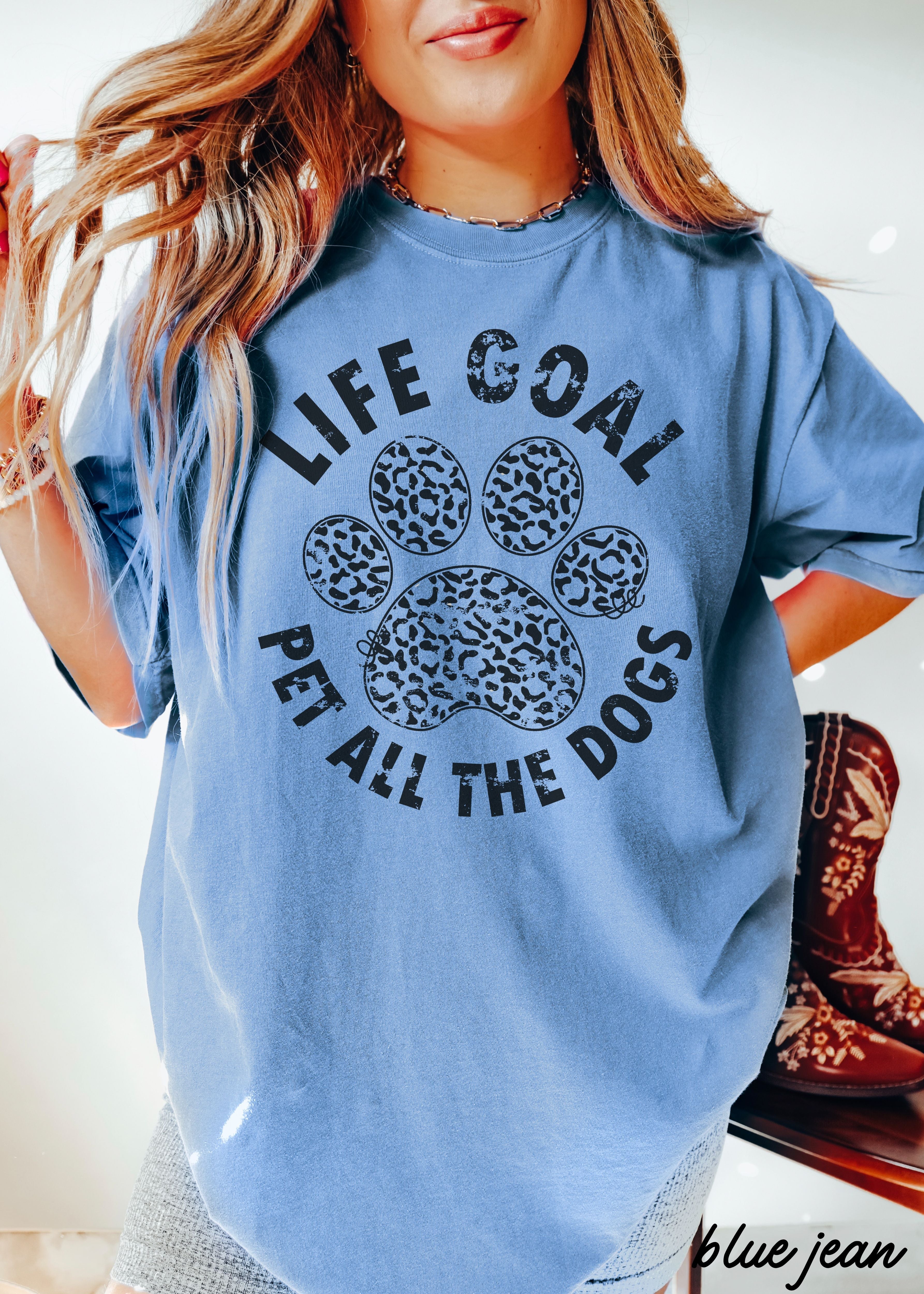 Pet All The Dogs Leopard Paw Tee