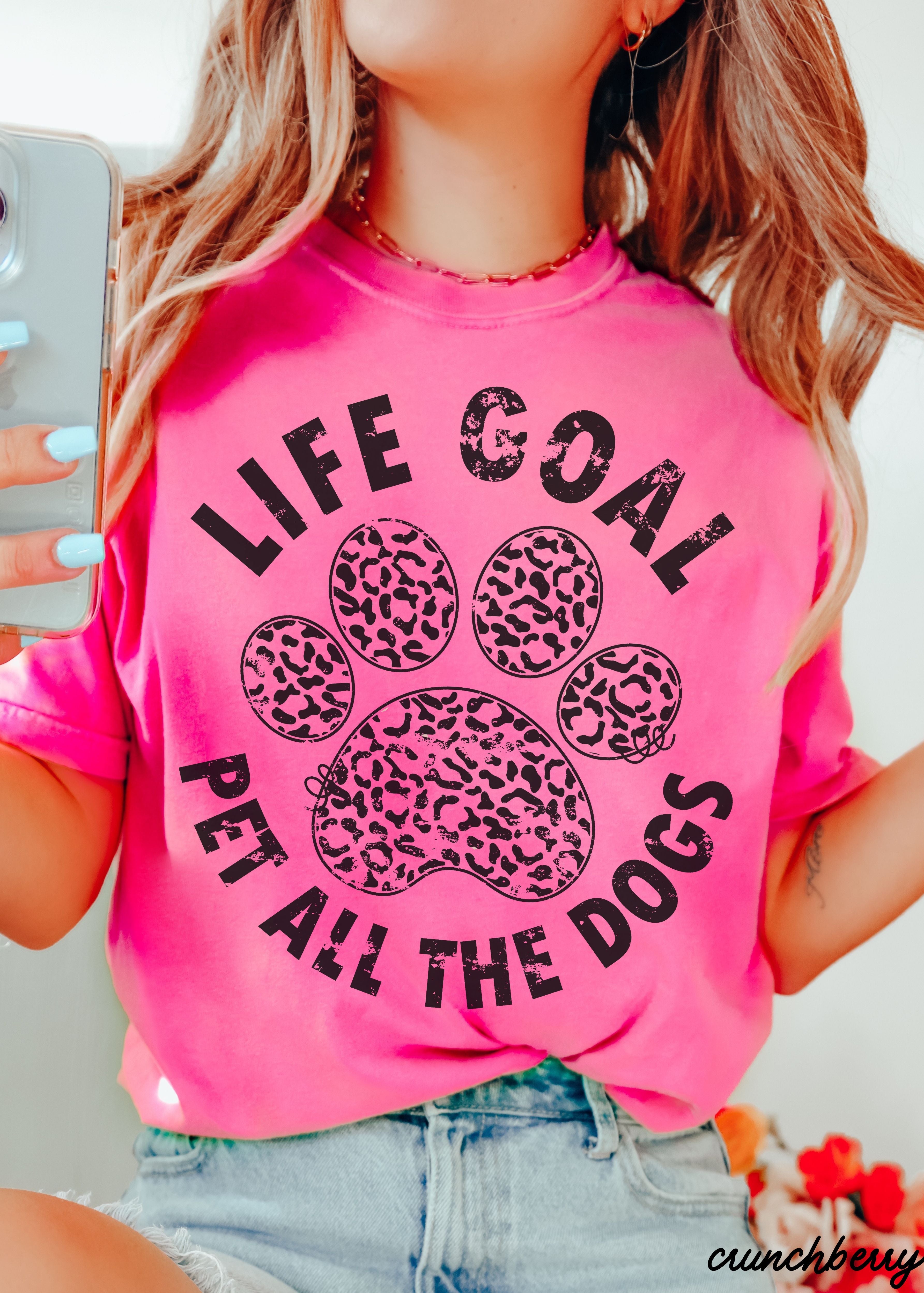 Pet All The Dogs Leopard Paw Tee