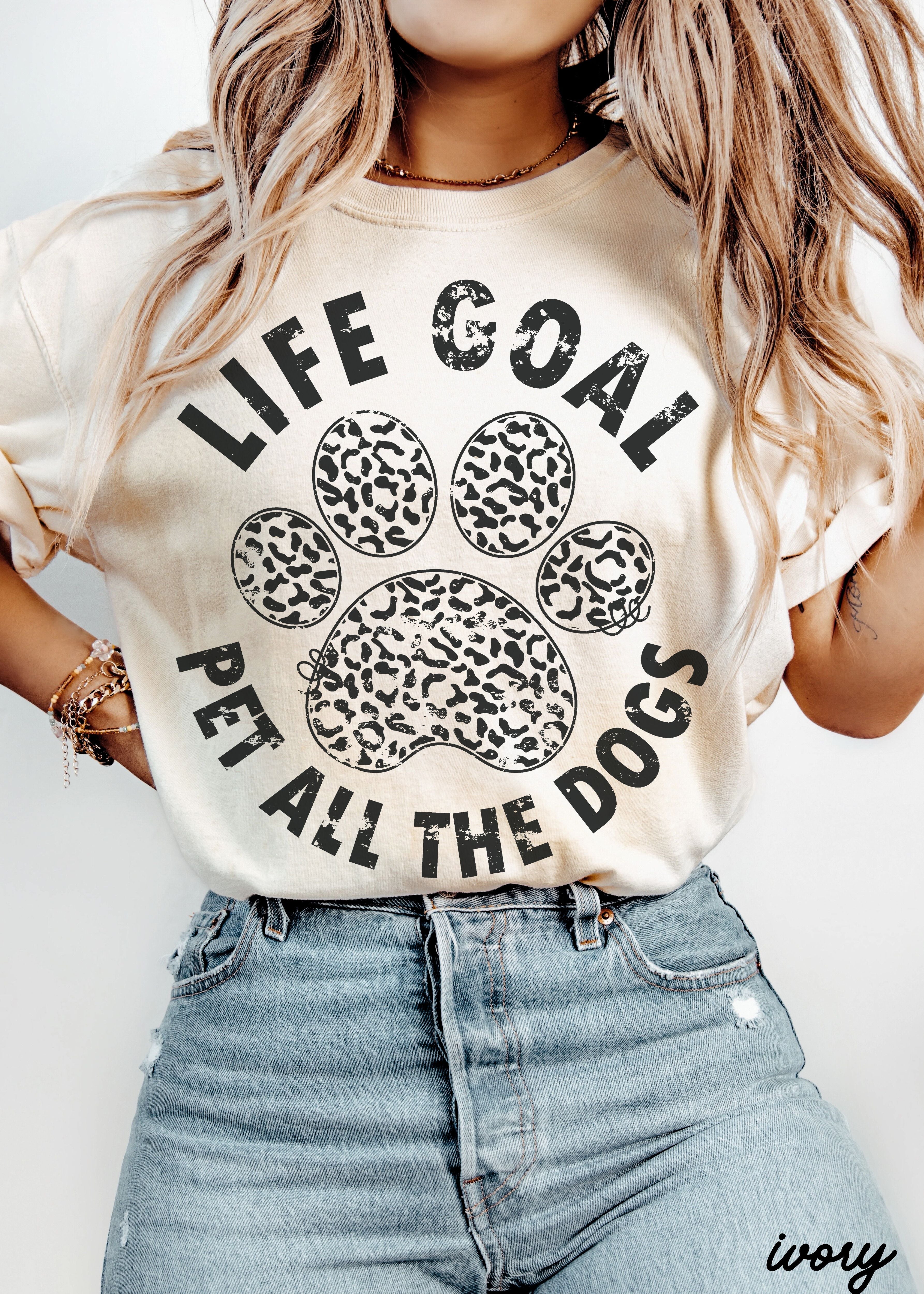 Pet All The Dogs Leopard Paw Tee