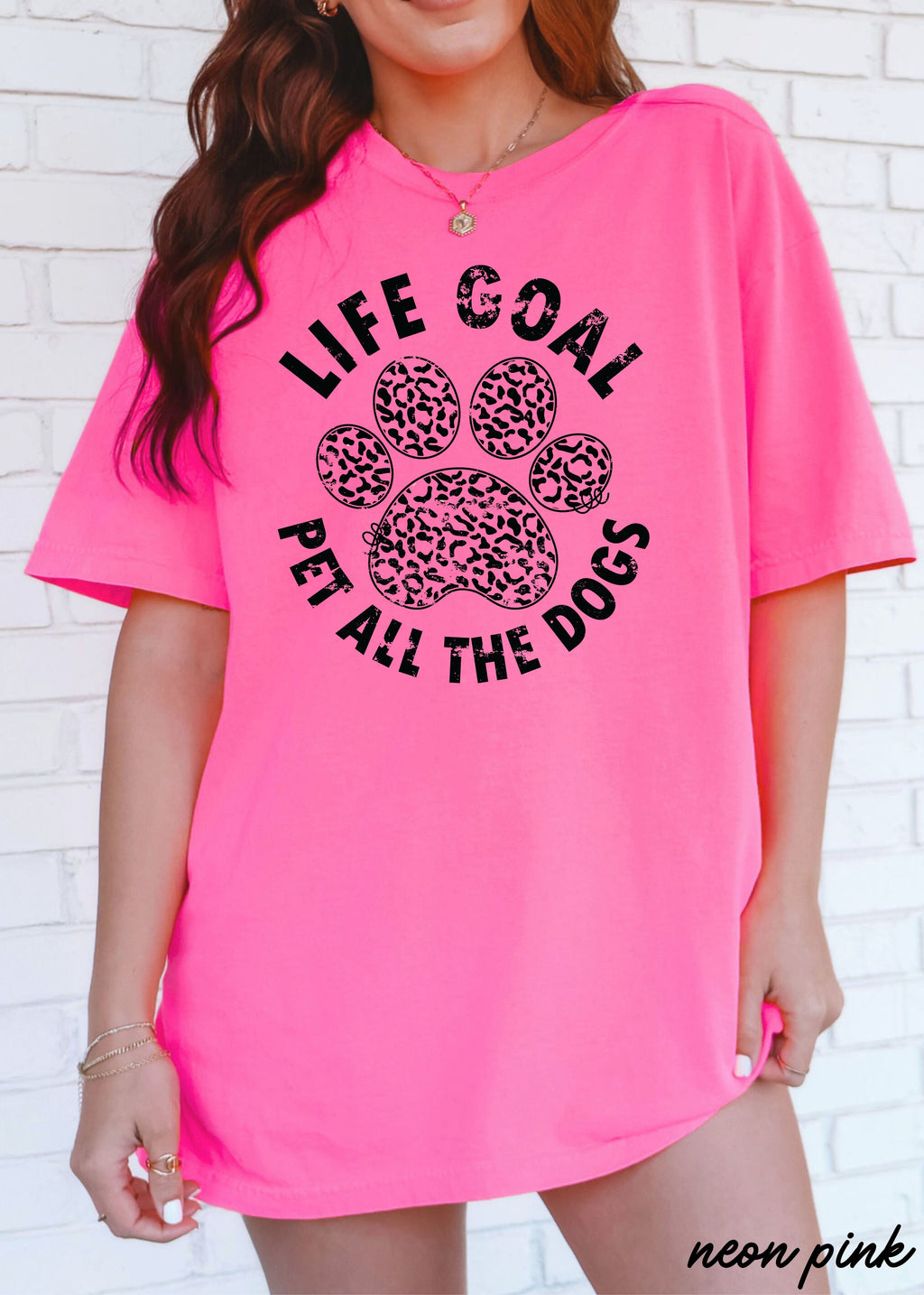 Pet All The Dogs Leopard Paw Tee