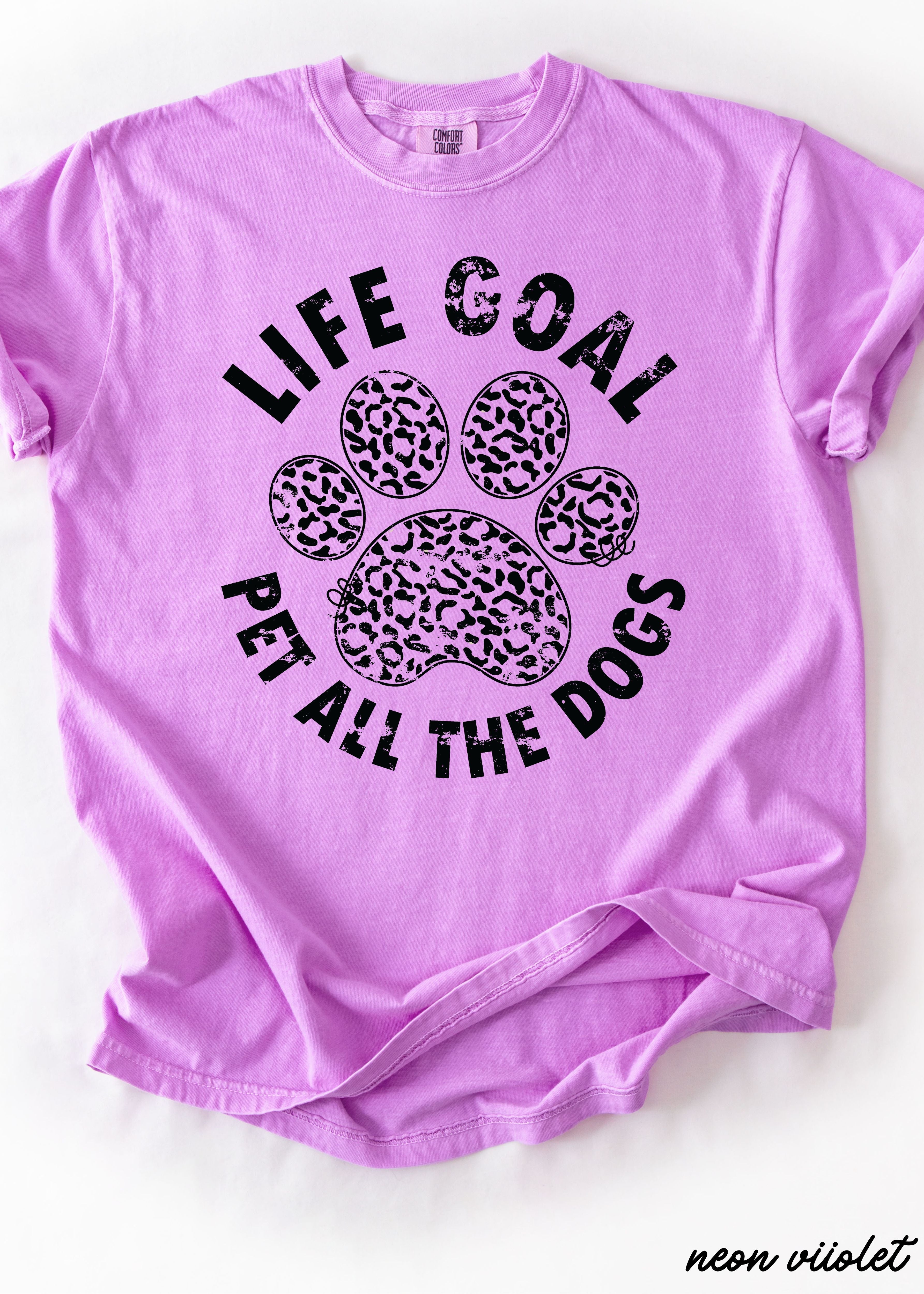 Pet All The Dogs Leopard Paw Tee