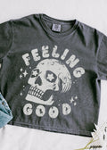Feeling Good Skull Crop Tee