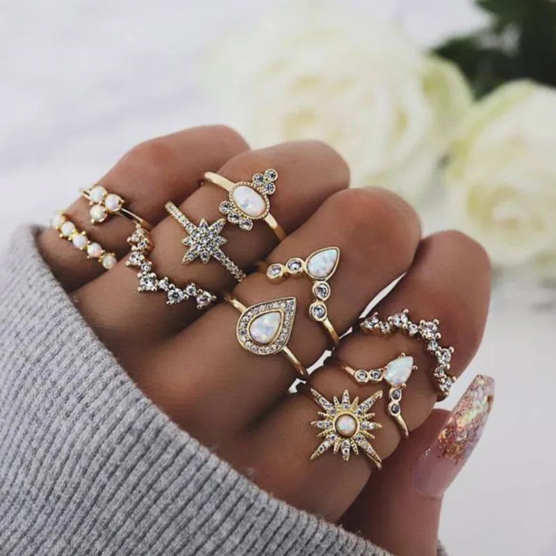 Bohemian Witchy Trendy Ring Sets