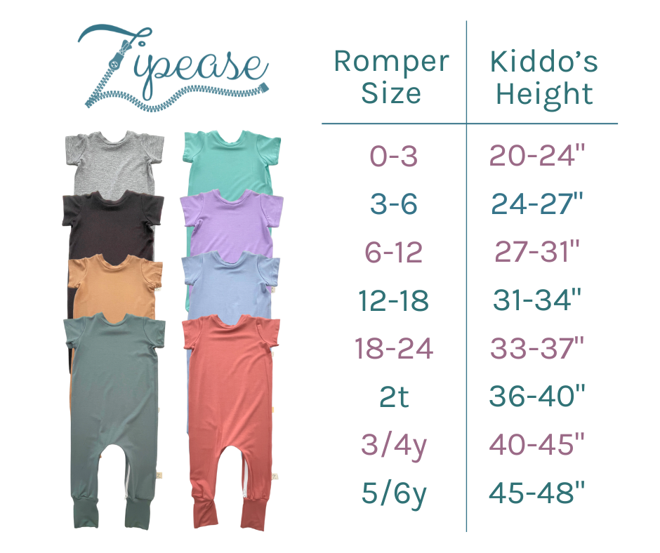 Deep Teal Bamboo Lyocell Zip Romper