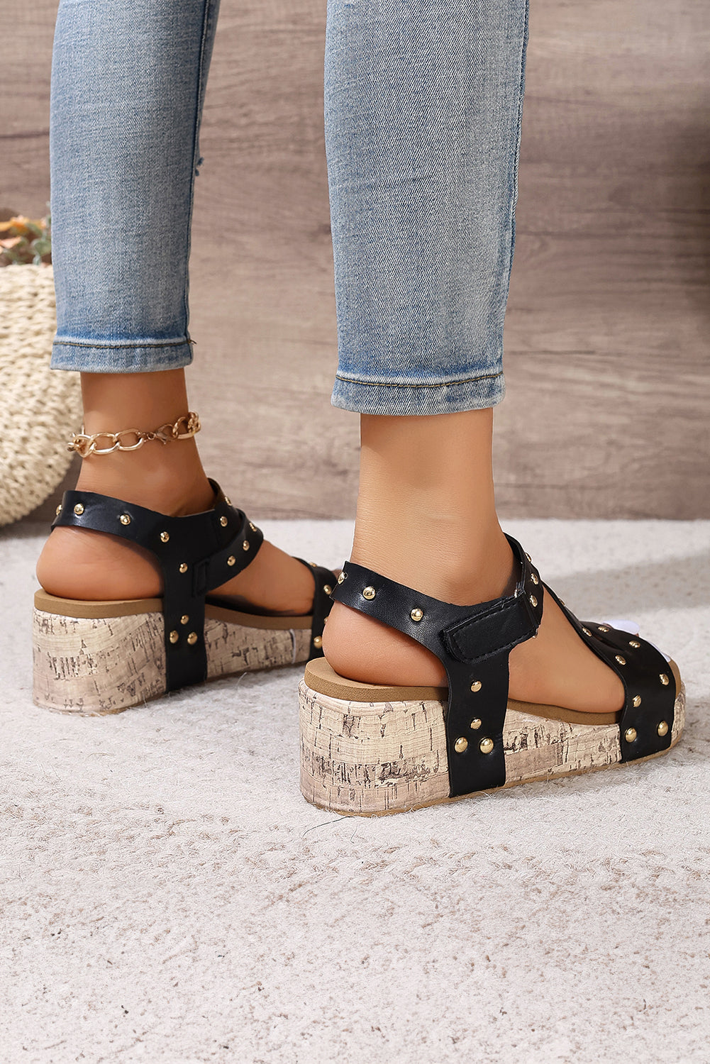 Arleth Out Vegan Leather Wedge Sandals