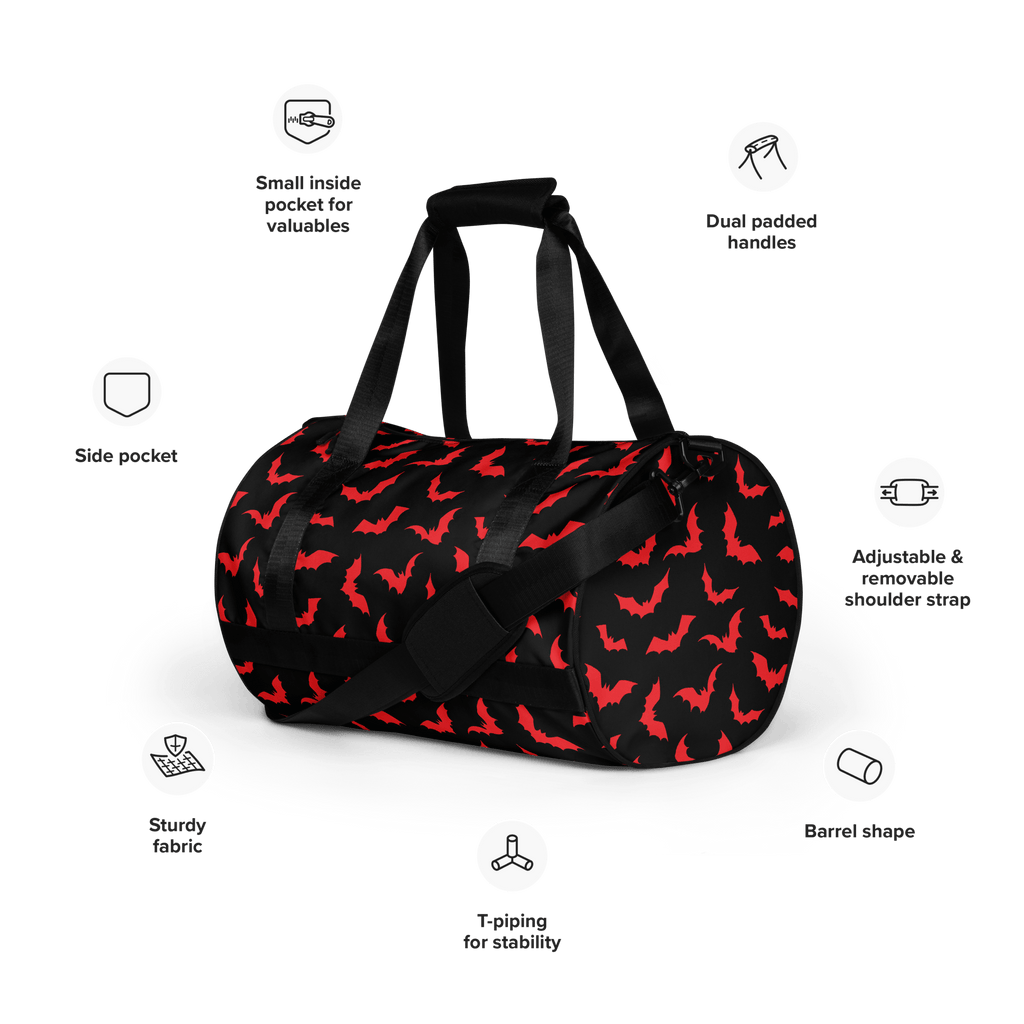 Bloody Bats All-Over Print Gym Bag