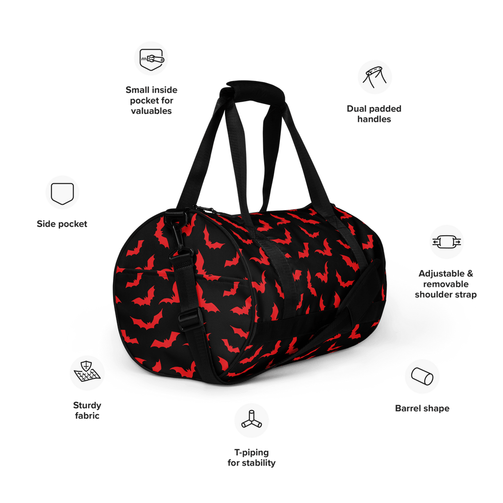 Bloody Bats All-Over Print Gym Bag