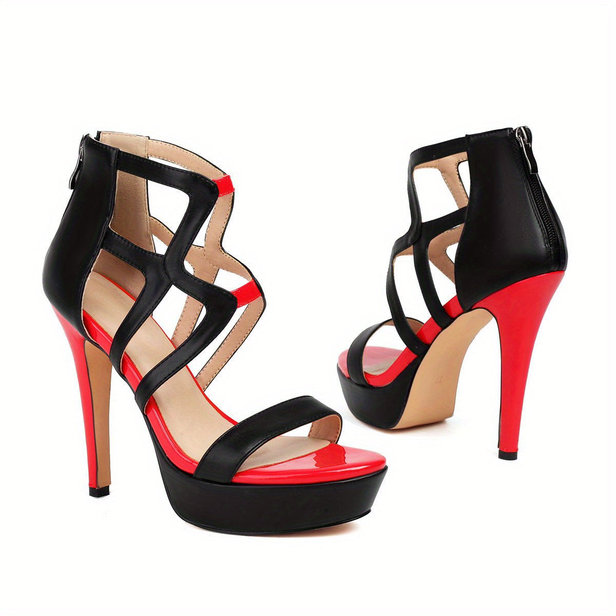 Black & Red Platform Heels