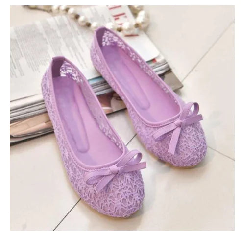 Lace Me Up Mesh Flats