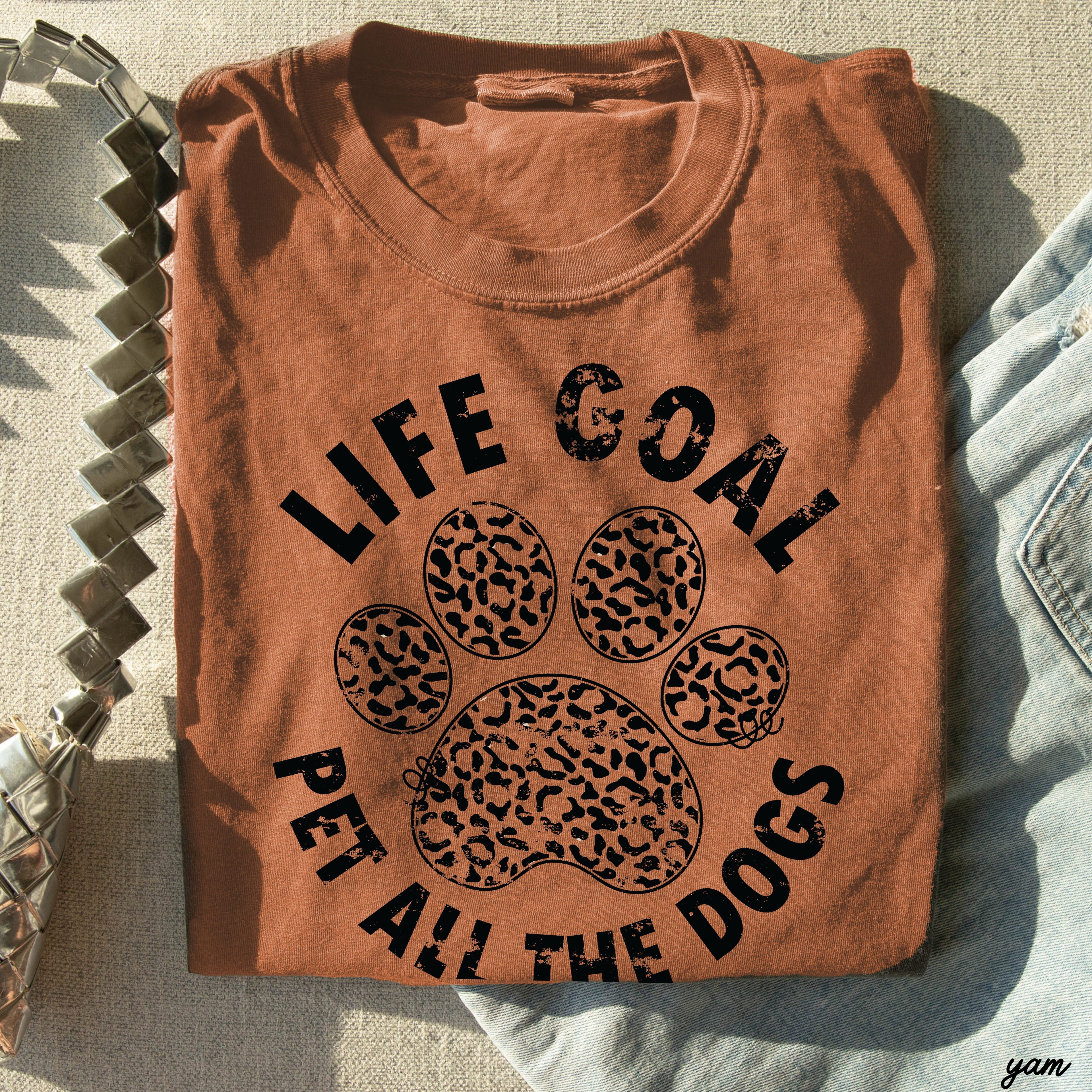 Pet All The Dogs Leopard Paw Tee