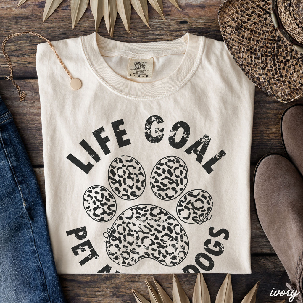 Pet All The Dogs Leopard Paw Tee