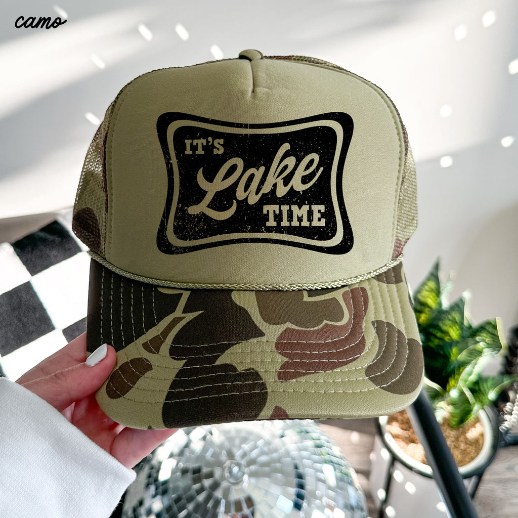 It's Lake Time Trucker Hat
