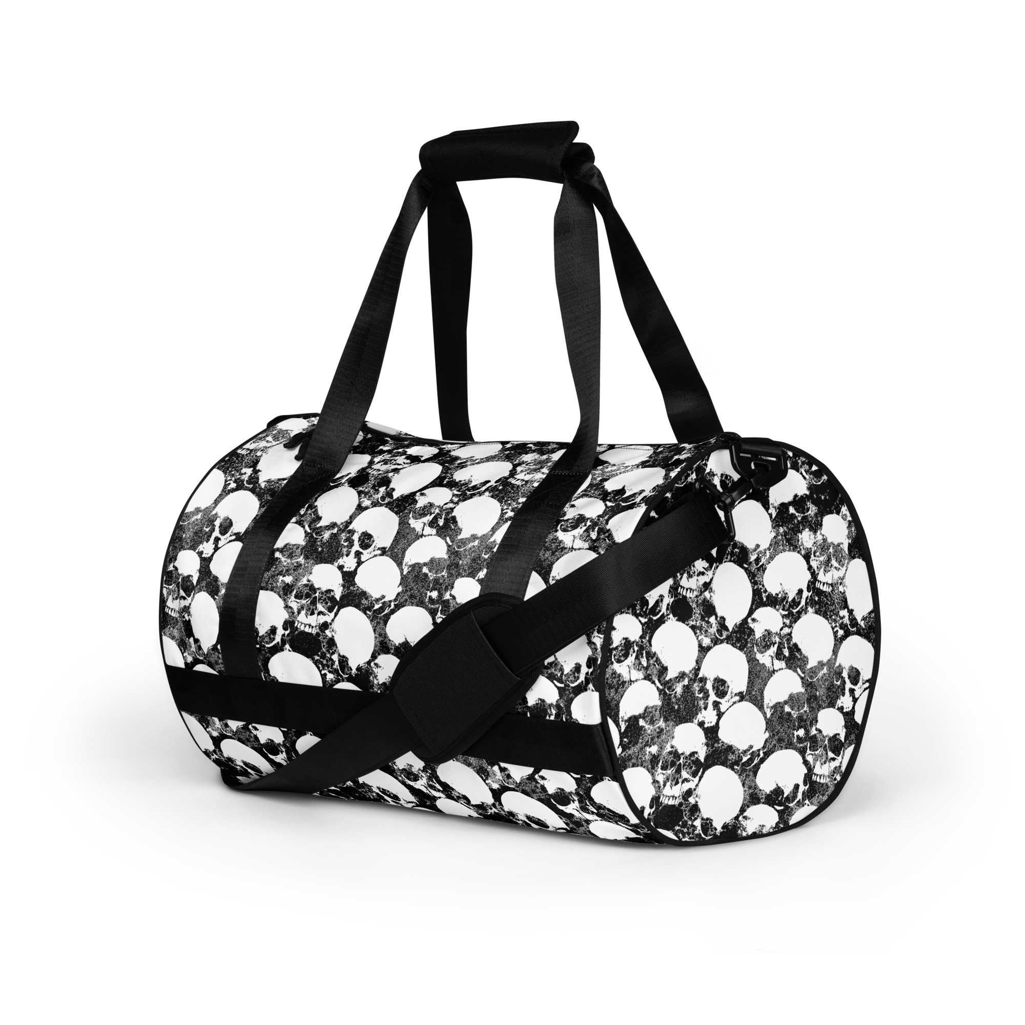 Grunge Skull All-Over Print Gym Bag
