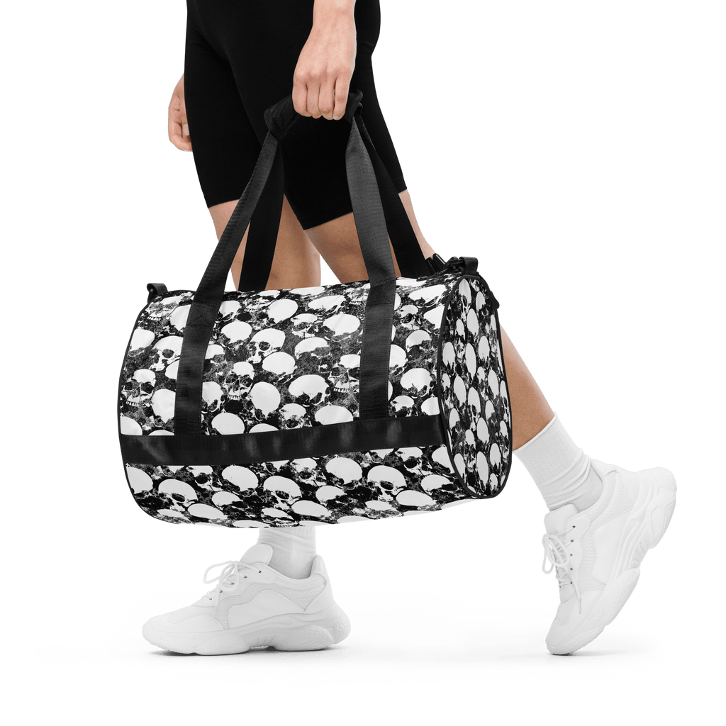 Grunge Skull All-Over Print Gym Bag