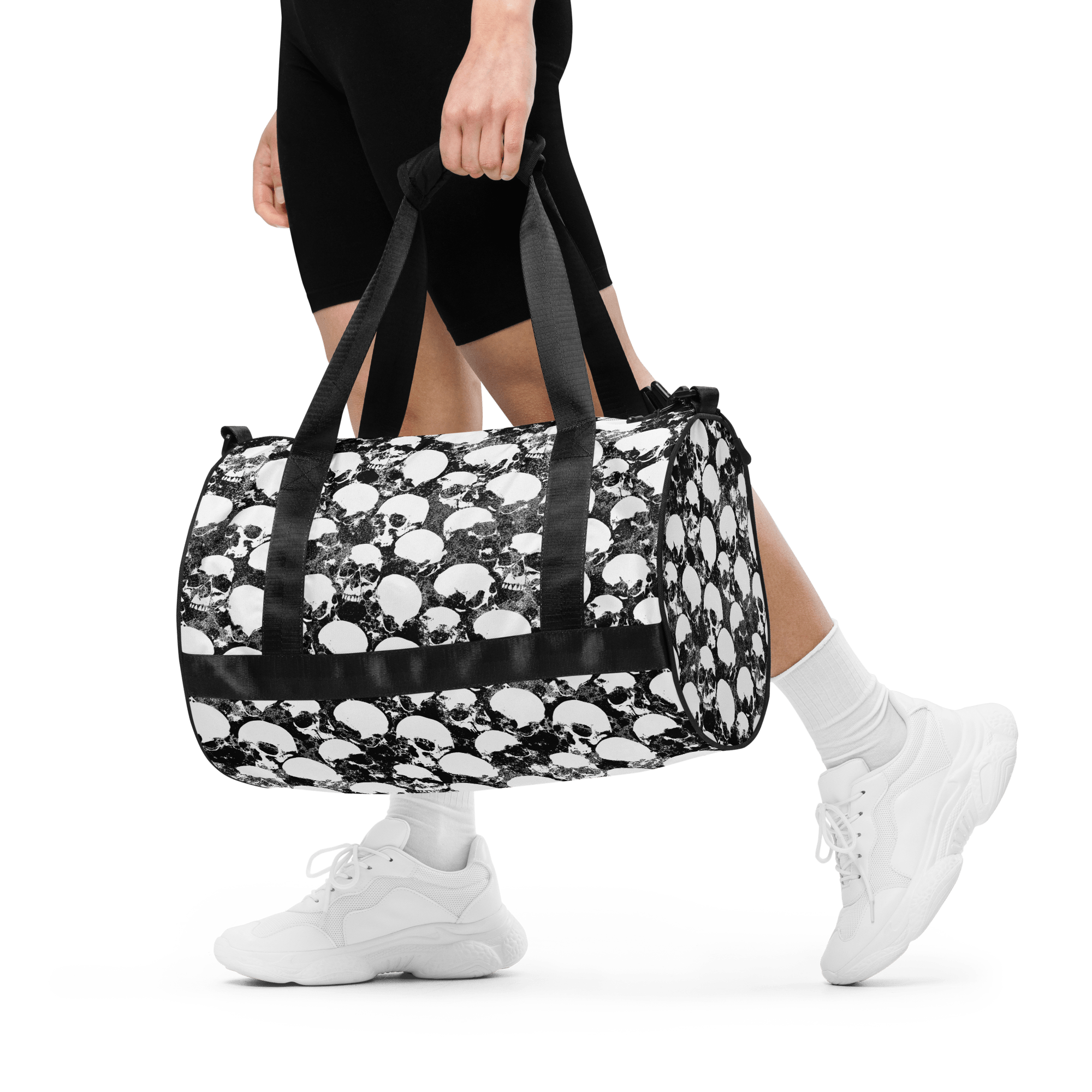 Grunge Skull All-Over Print Gym Bag