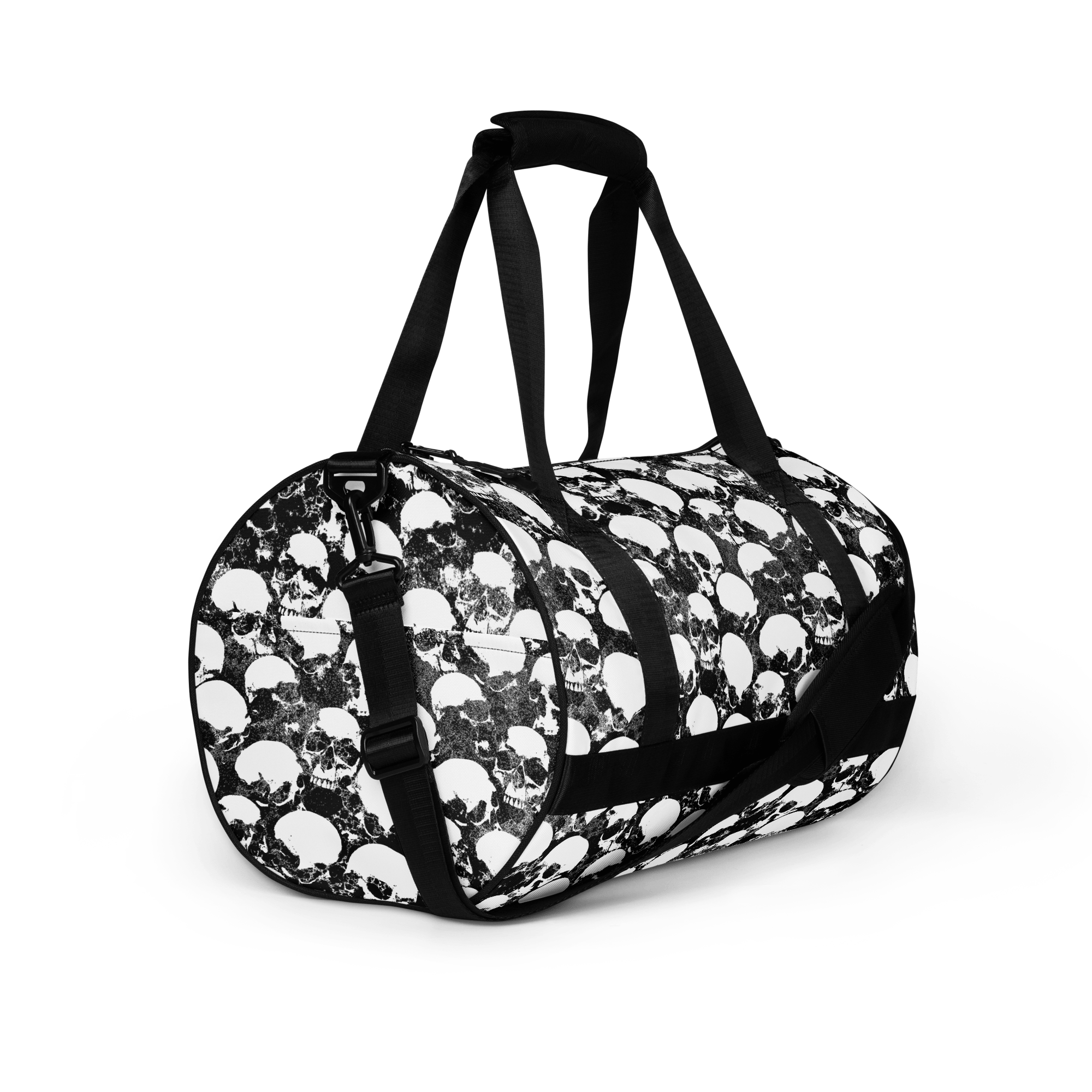 Grunge Skull All-Over Print Gym Bag