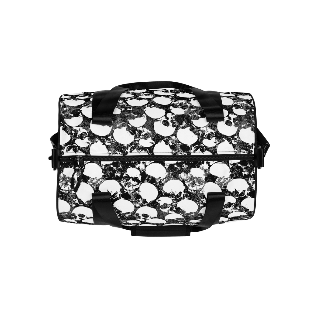 Grunge Skull All-Over Print Gym Bag
