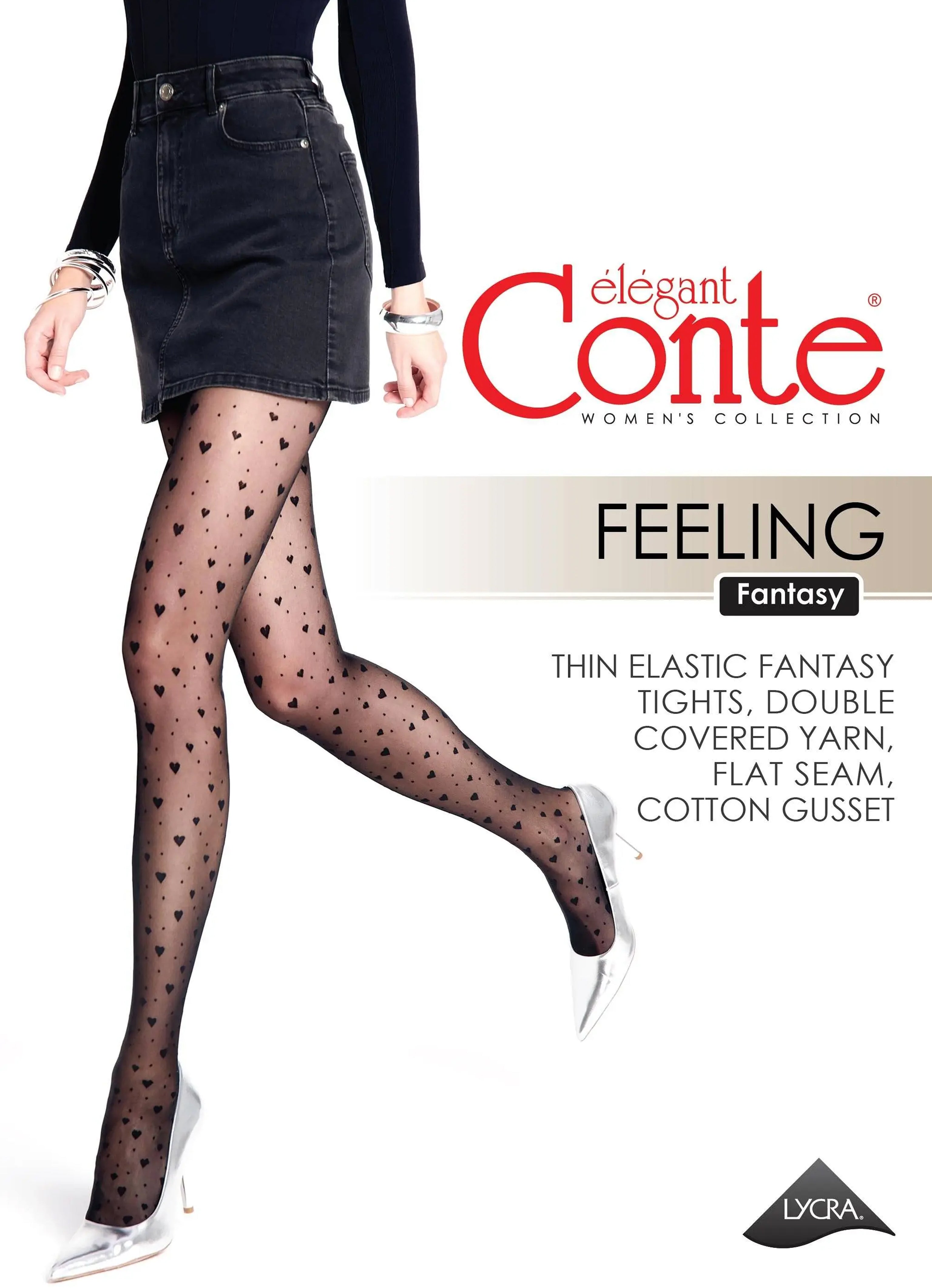 Conte Feeling Tights – Hearts & Dots
