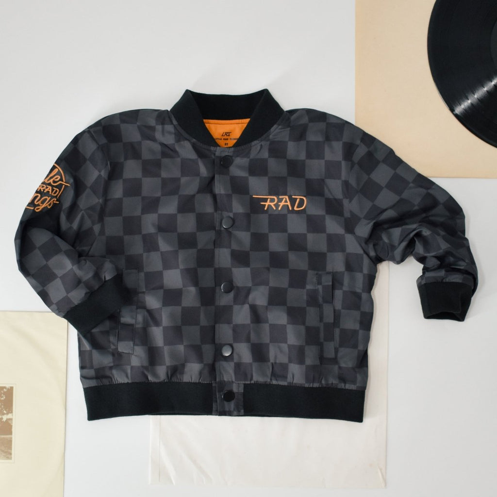 Kids Waterproof Letterman Jacket — Checkers
