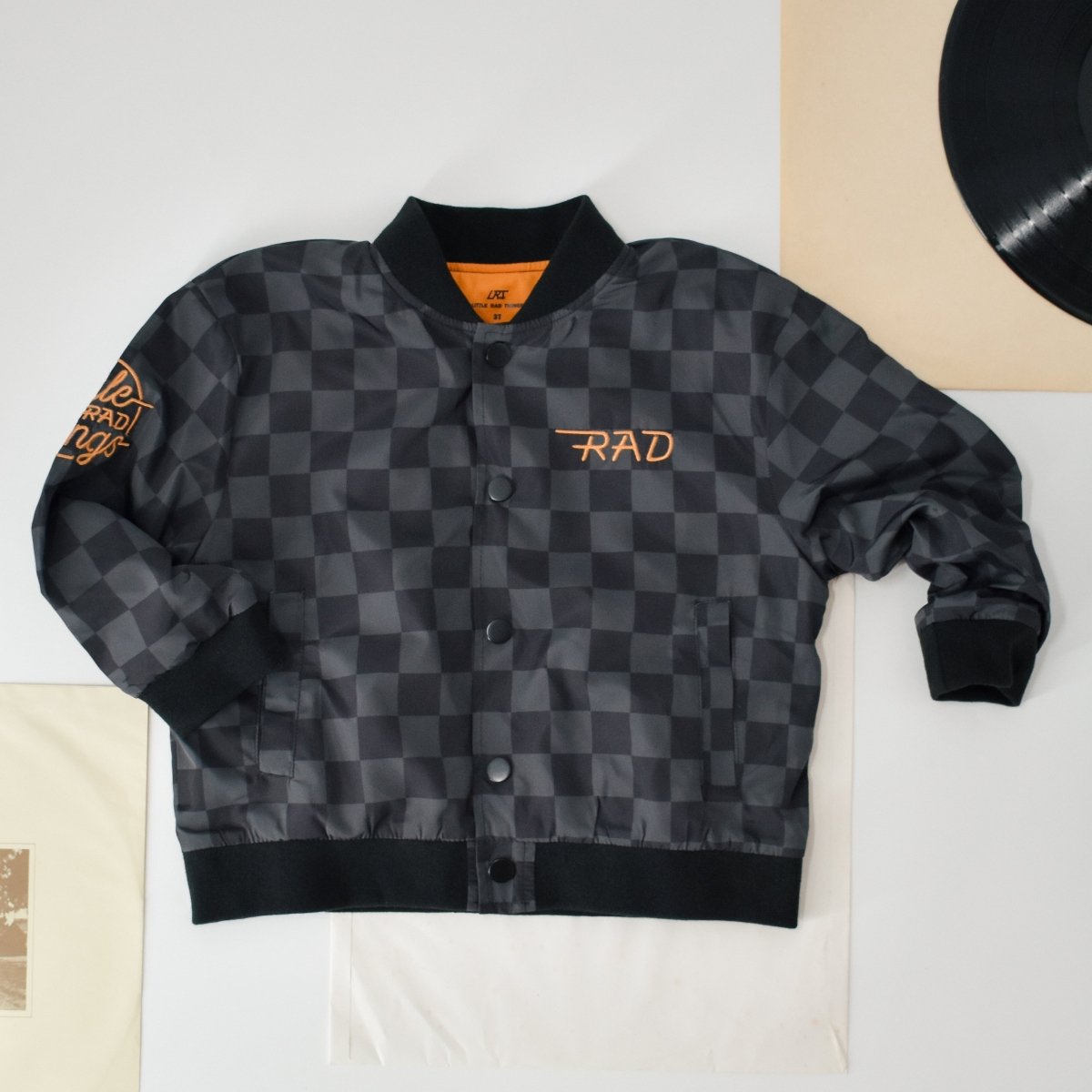 Kids Waterproof Letterman Jacket — Checkers