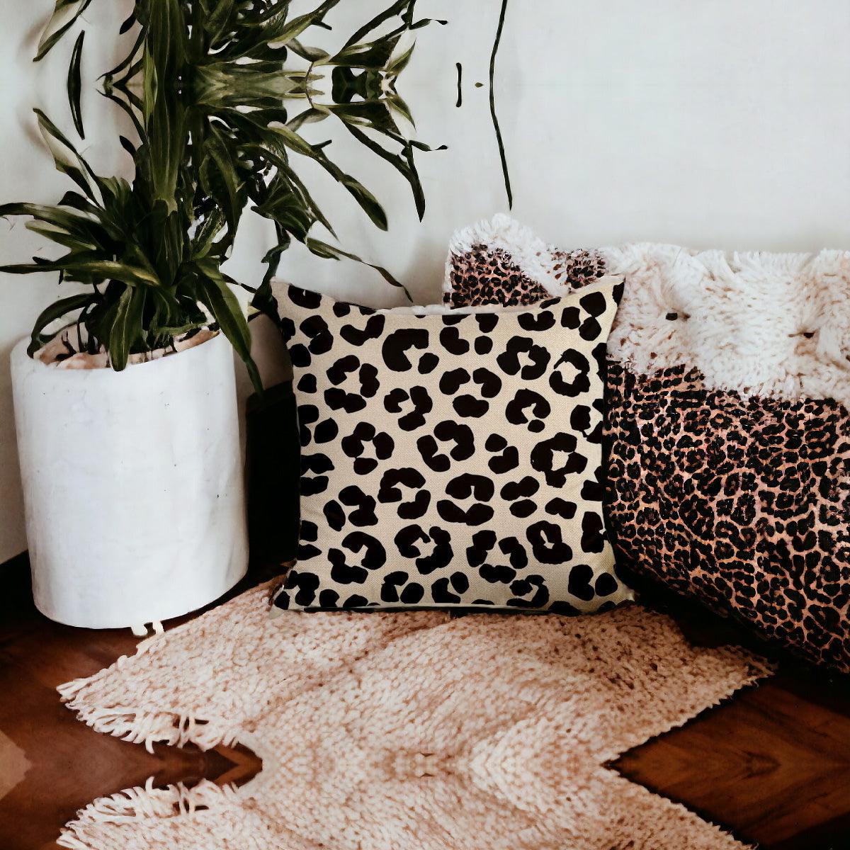 Leopard Print Throw Pillow