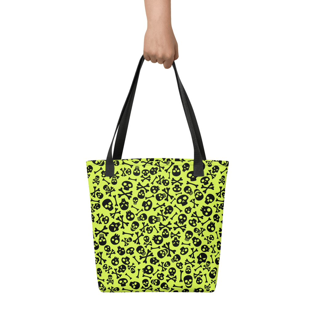 Lime Bones Tote Bag