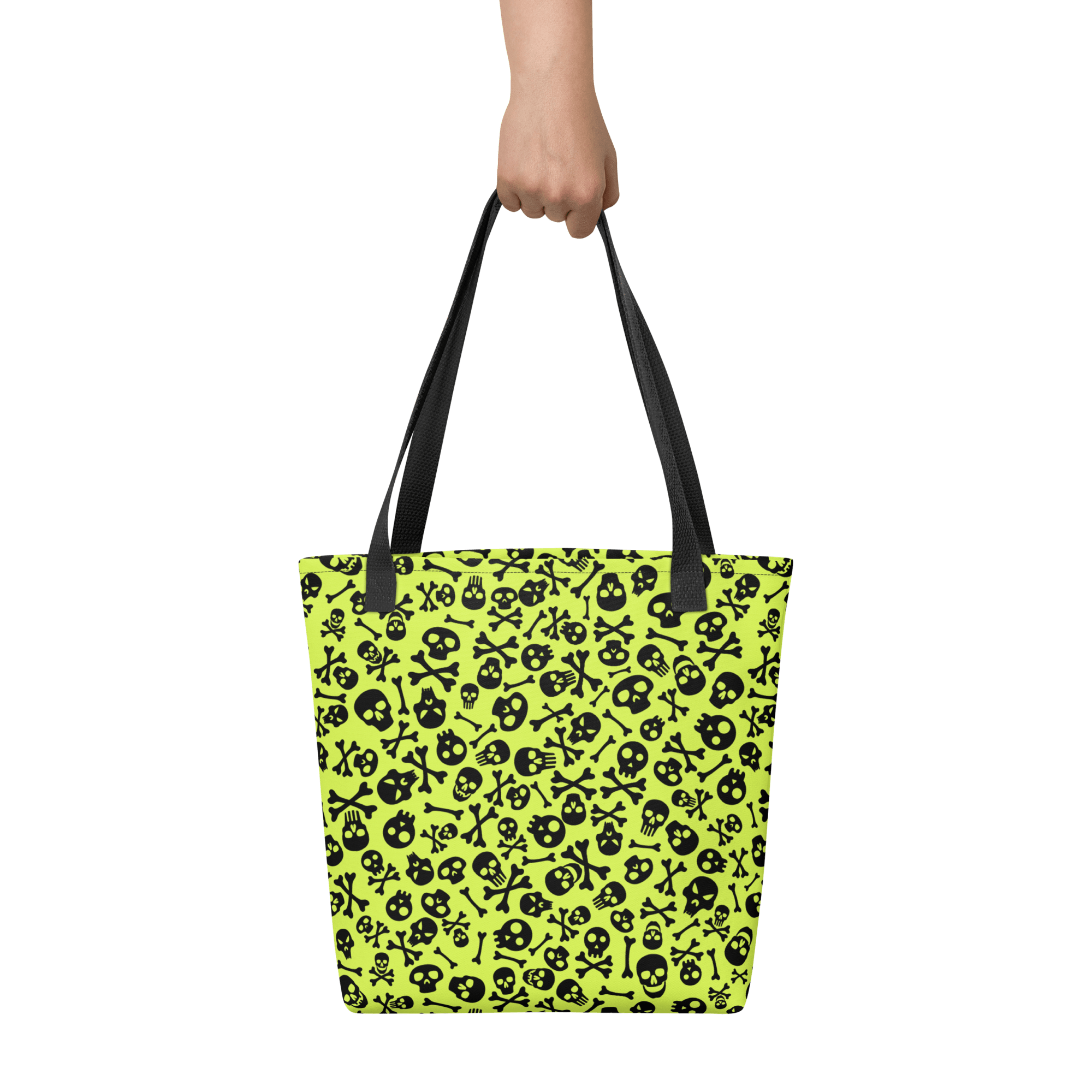 Lime Bones Tote Bag