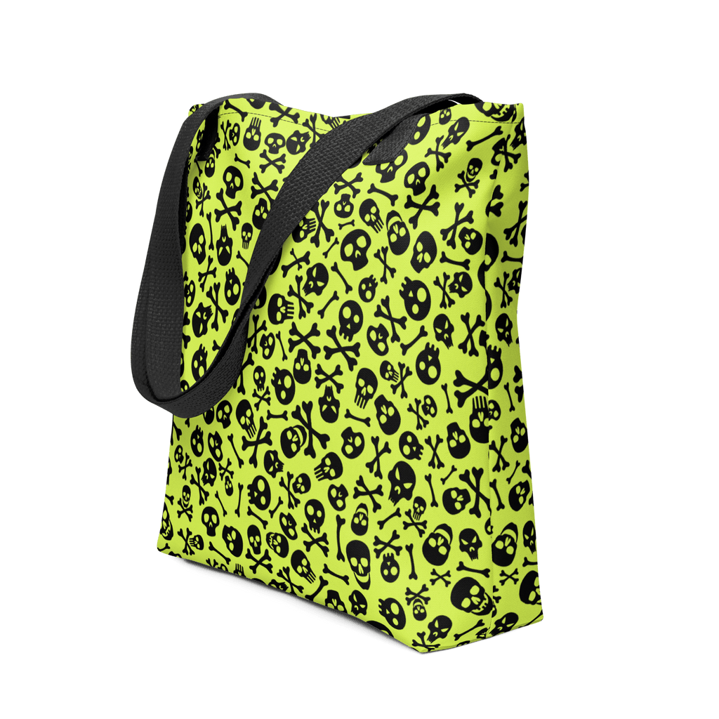 Lime Bones Tote Bag