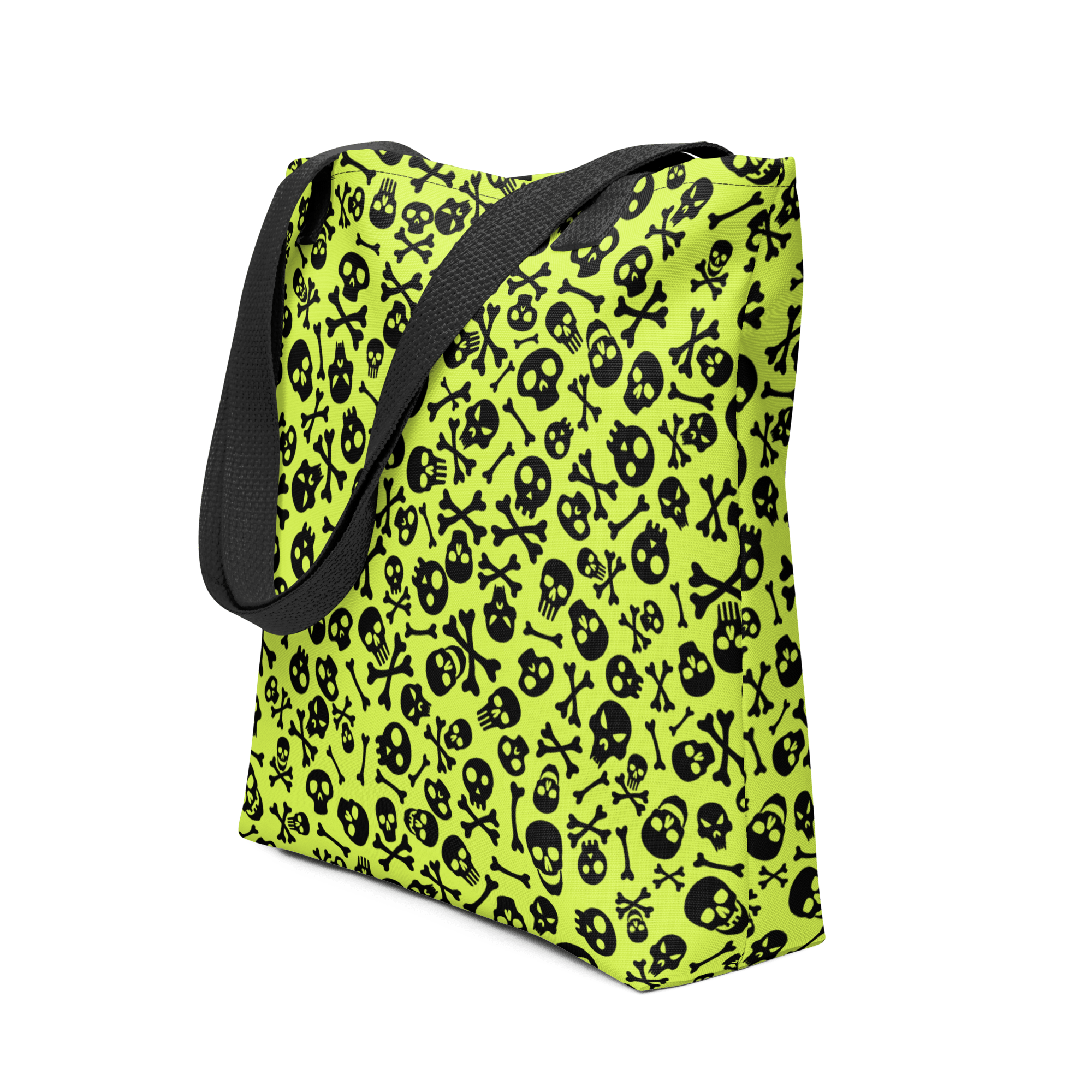 Lime Bones Tote Bag