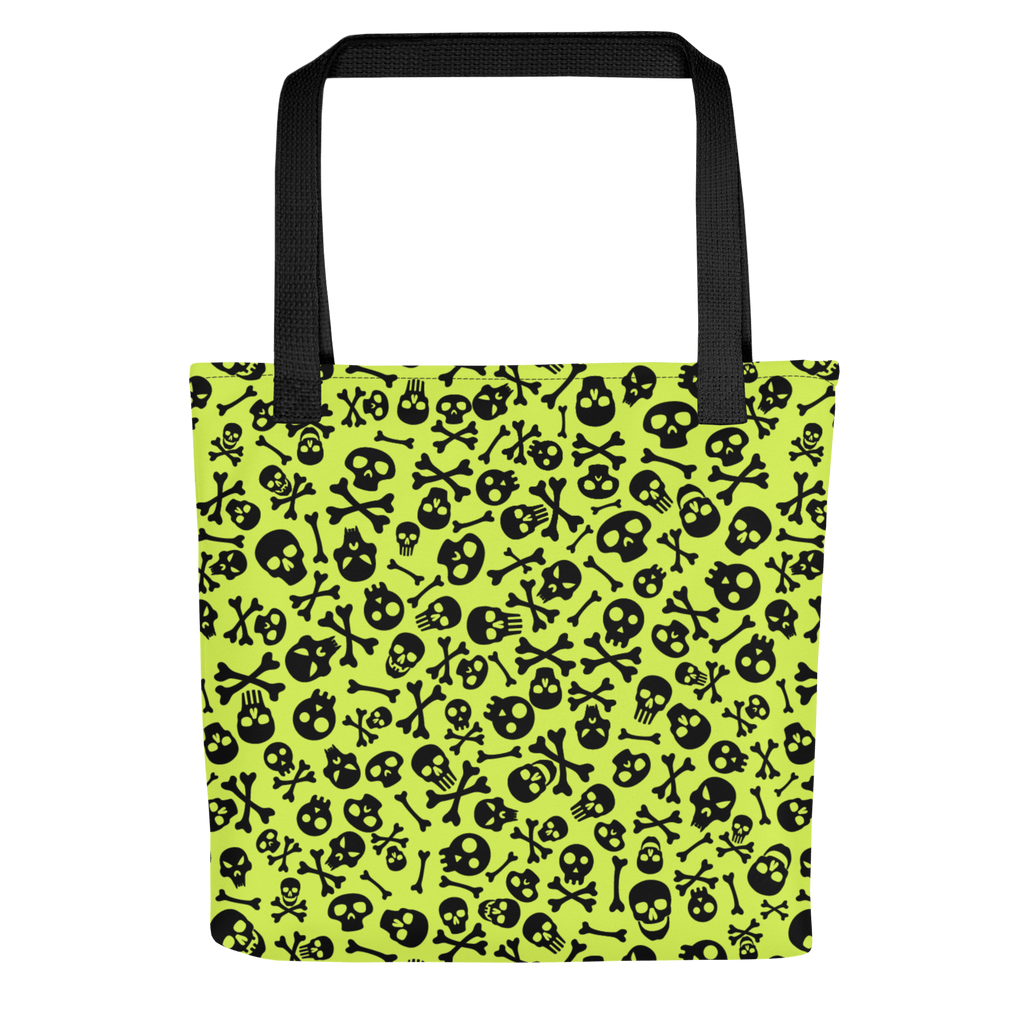 Lime Bones Tote Bag