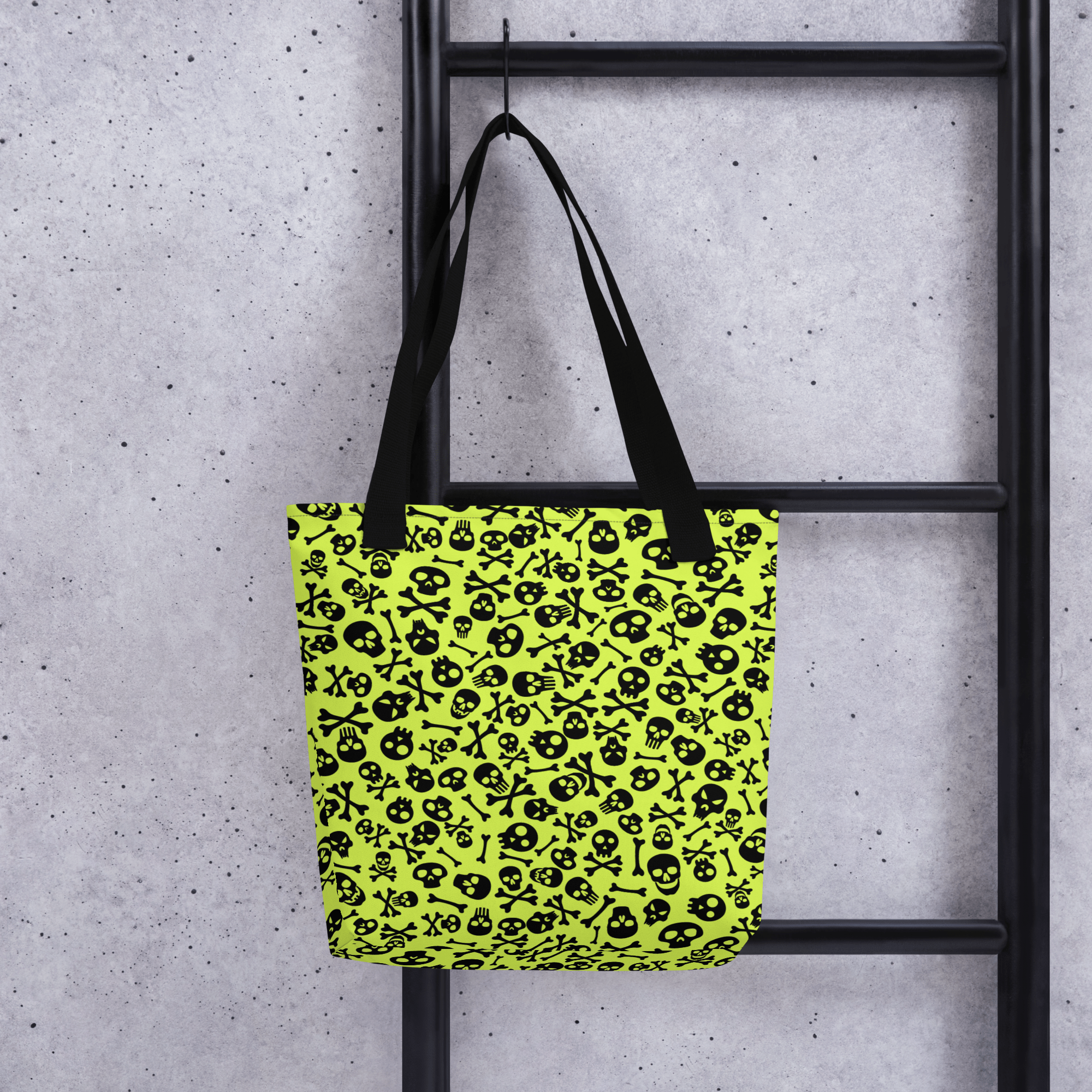 Lime Bones Tote Bag