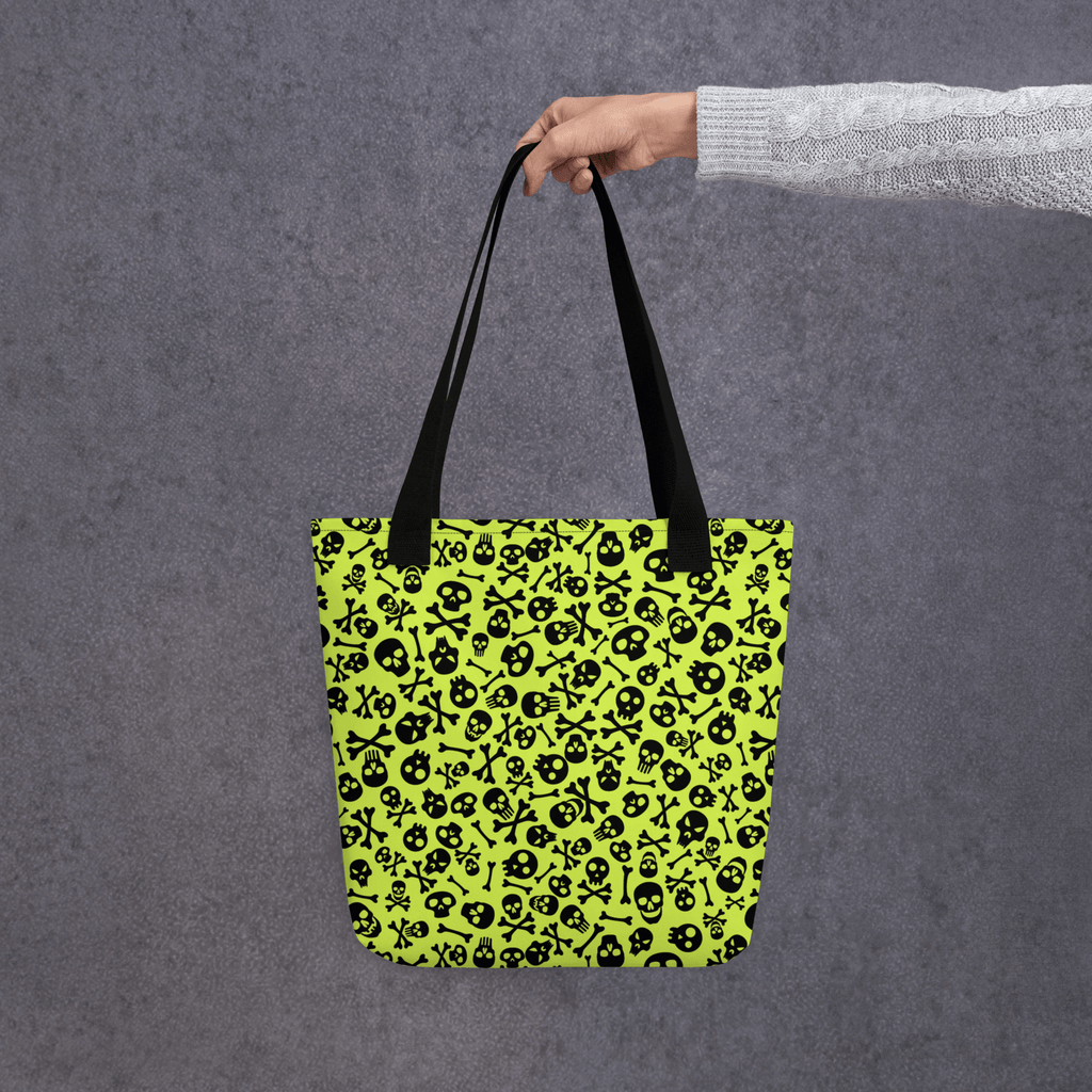 Lime Bones Tote Bag