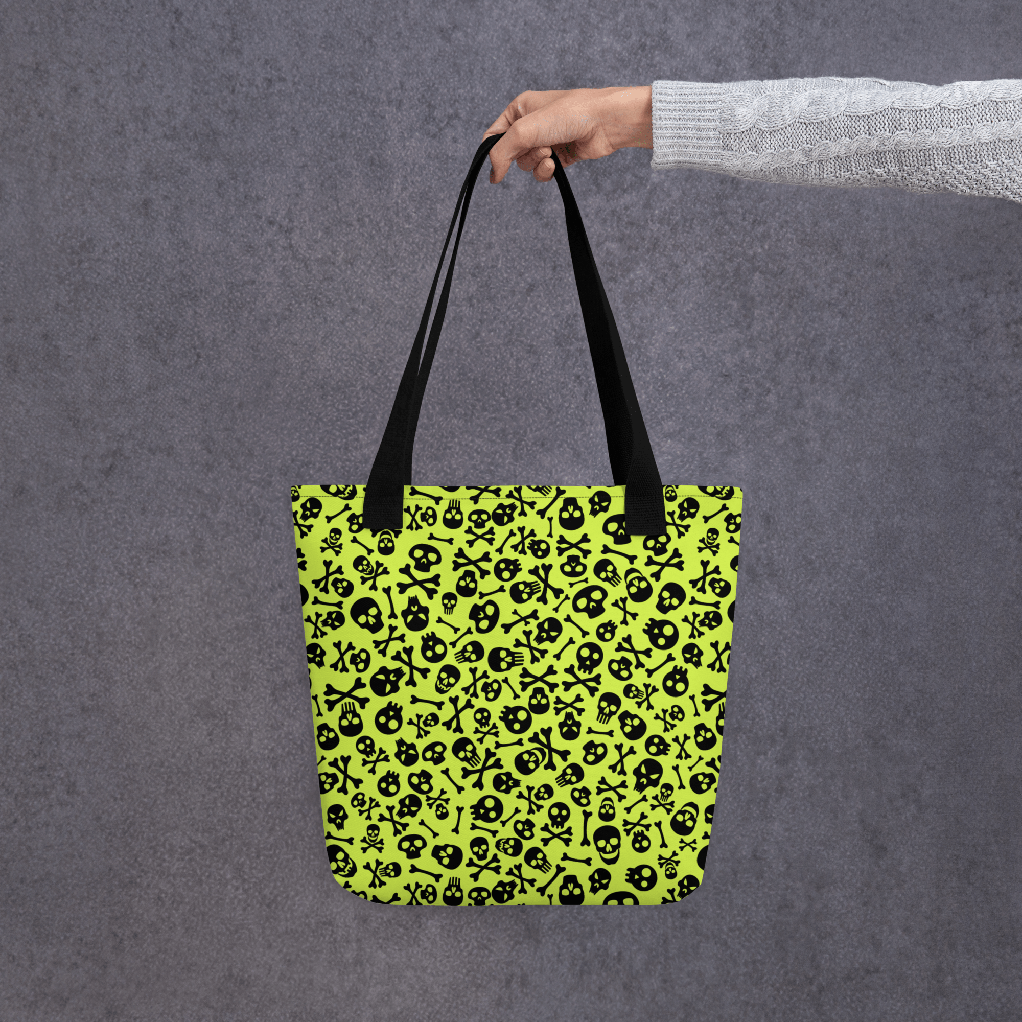 Lime Bones Tote Bag