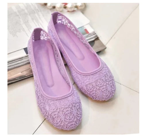 Lace Me Up Mesh Flats
