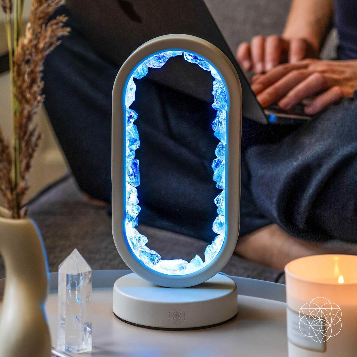 Clear Quartz Aura Lamp