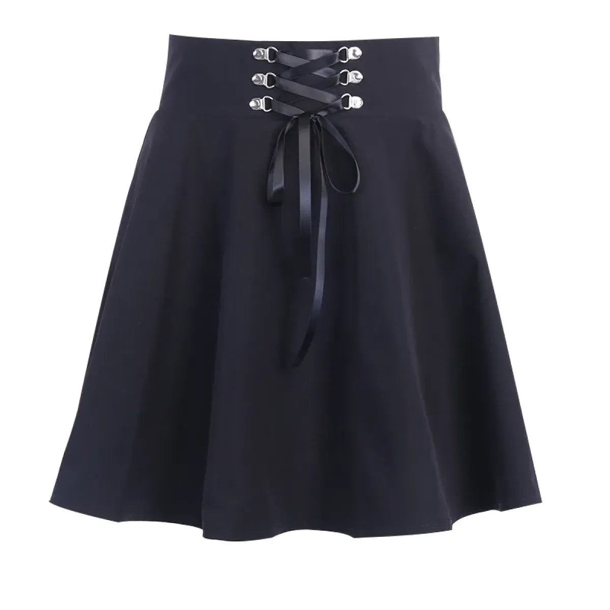 Gothic Lace-Up Mini Skirt