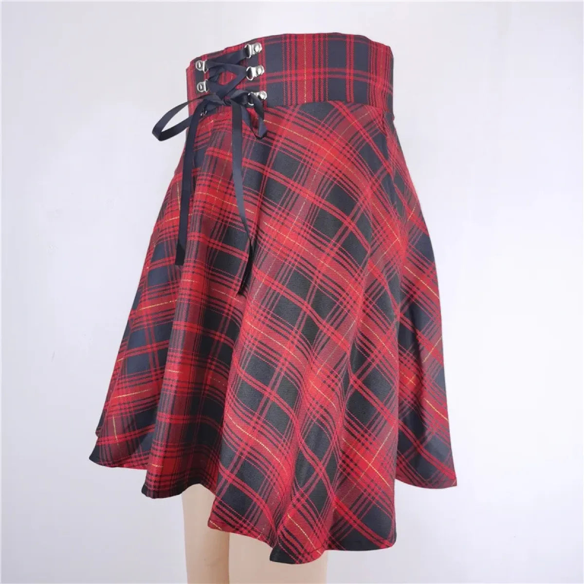 Gothic Lace-Up Mini Skirt