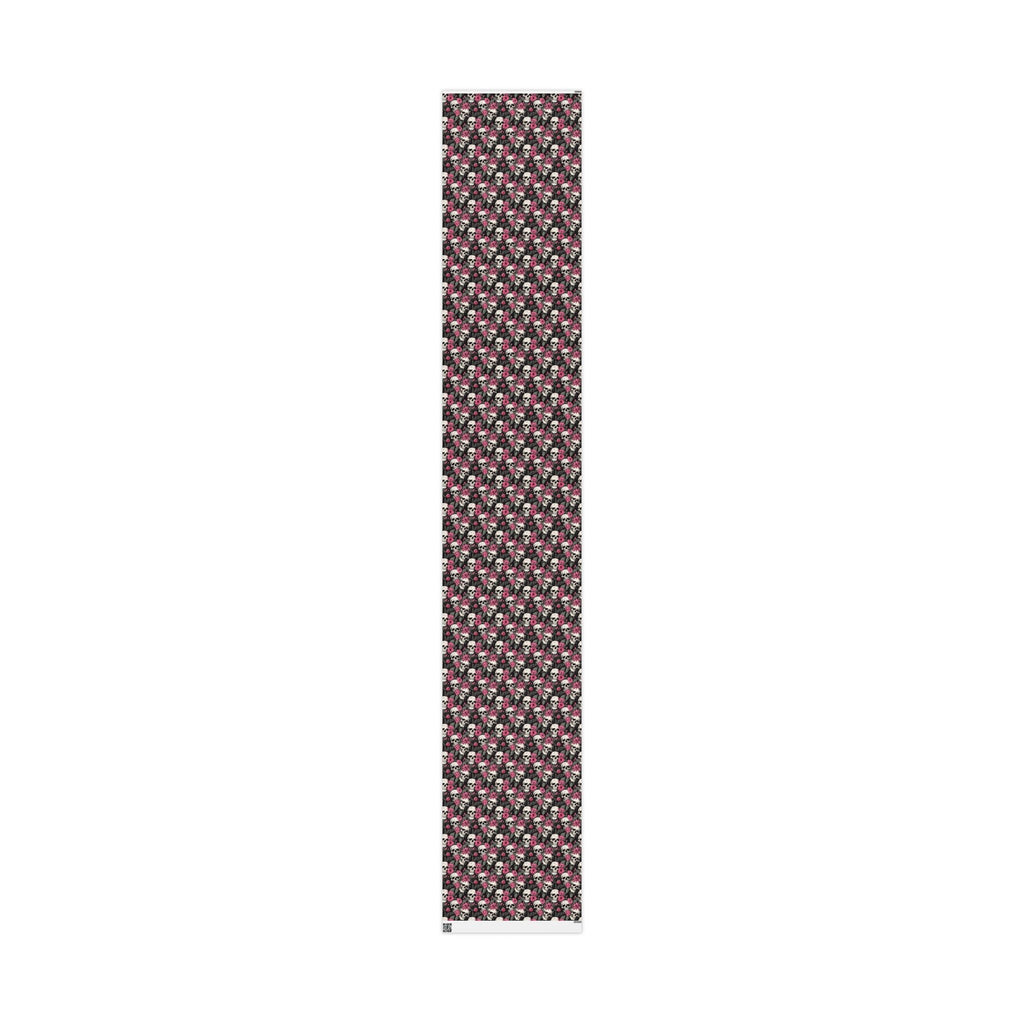 Skull & Pink Floral Gift Wrap