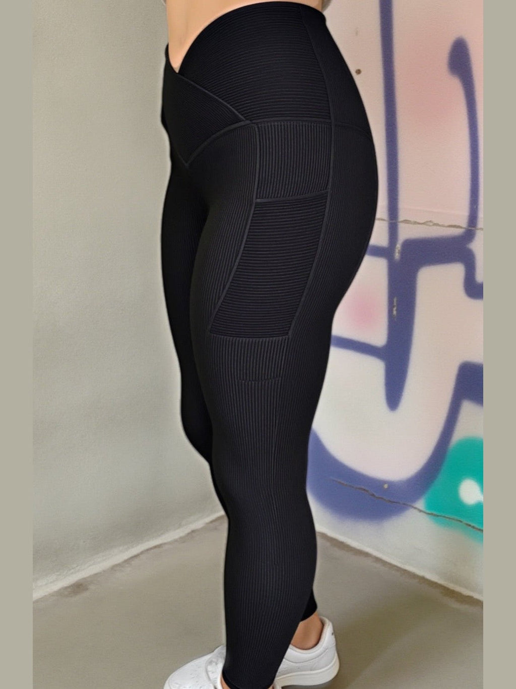Max Sculpt Ribbed Leggings – Black