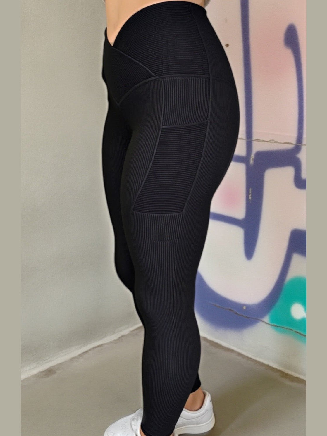 Max Sculpt Ribbed Leggings – Black