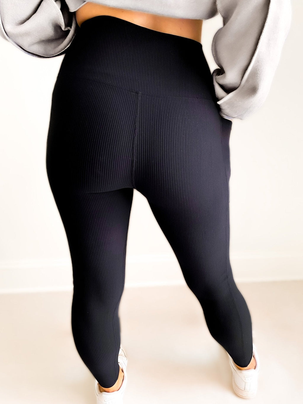 Max Sculpt Ribbed Leggings – Black