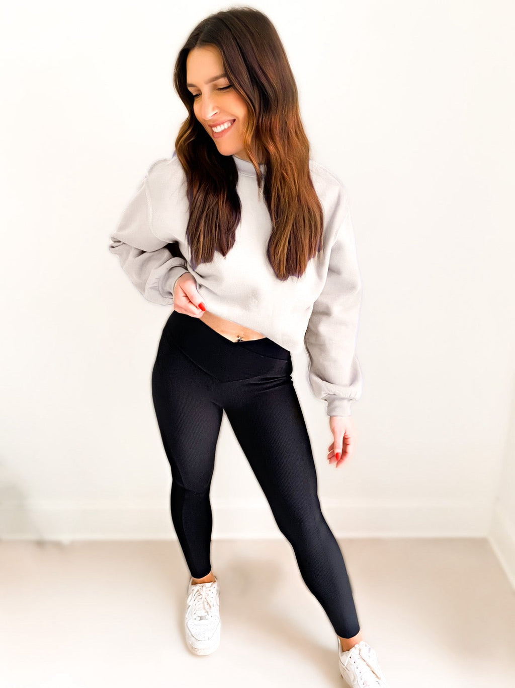Max Sculpt Ribbed Leggings – Black
