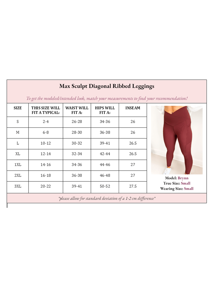 Max Sculpt Ribbed Leggings – Black