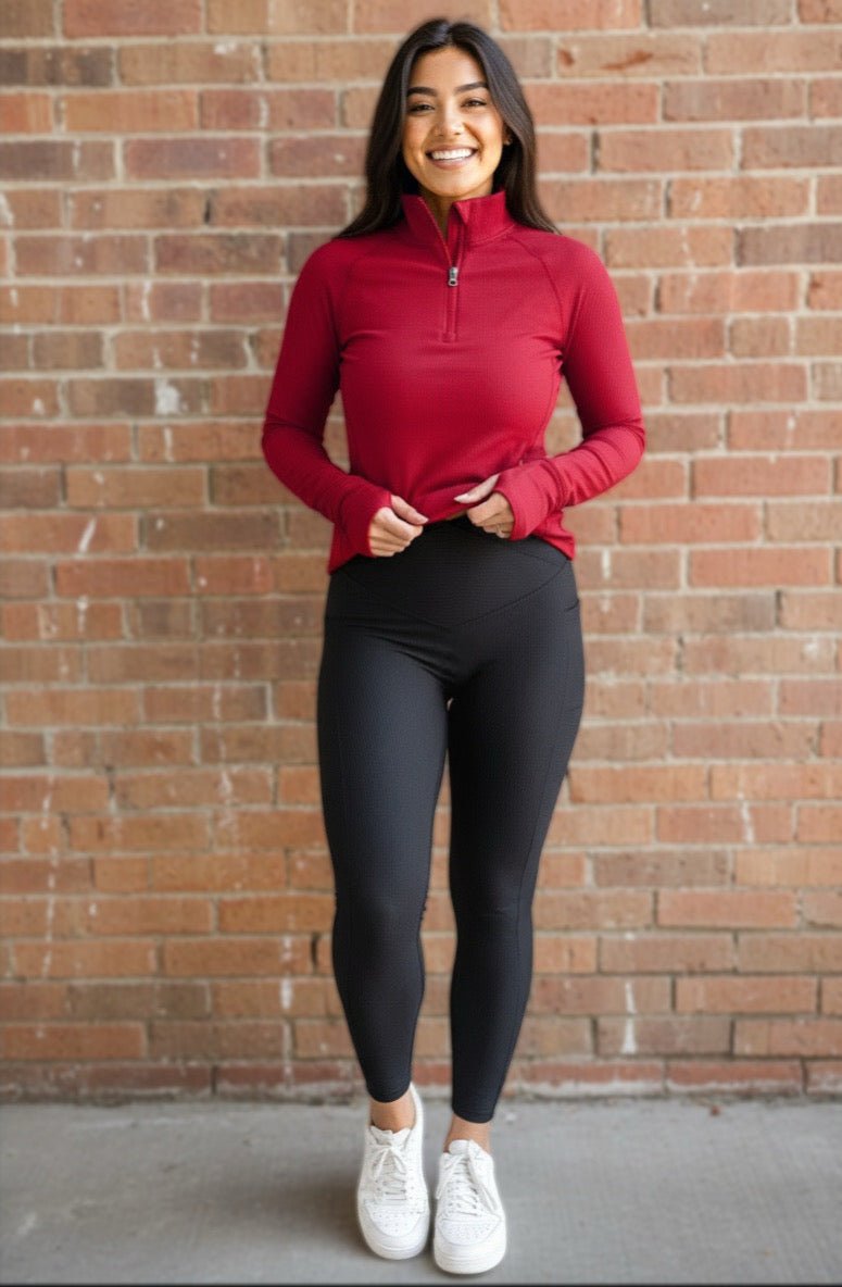 Max Sculpt Ribbed Leggings – Black