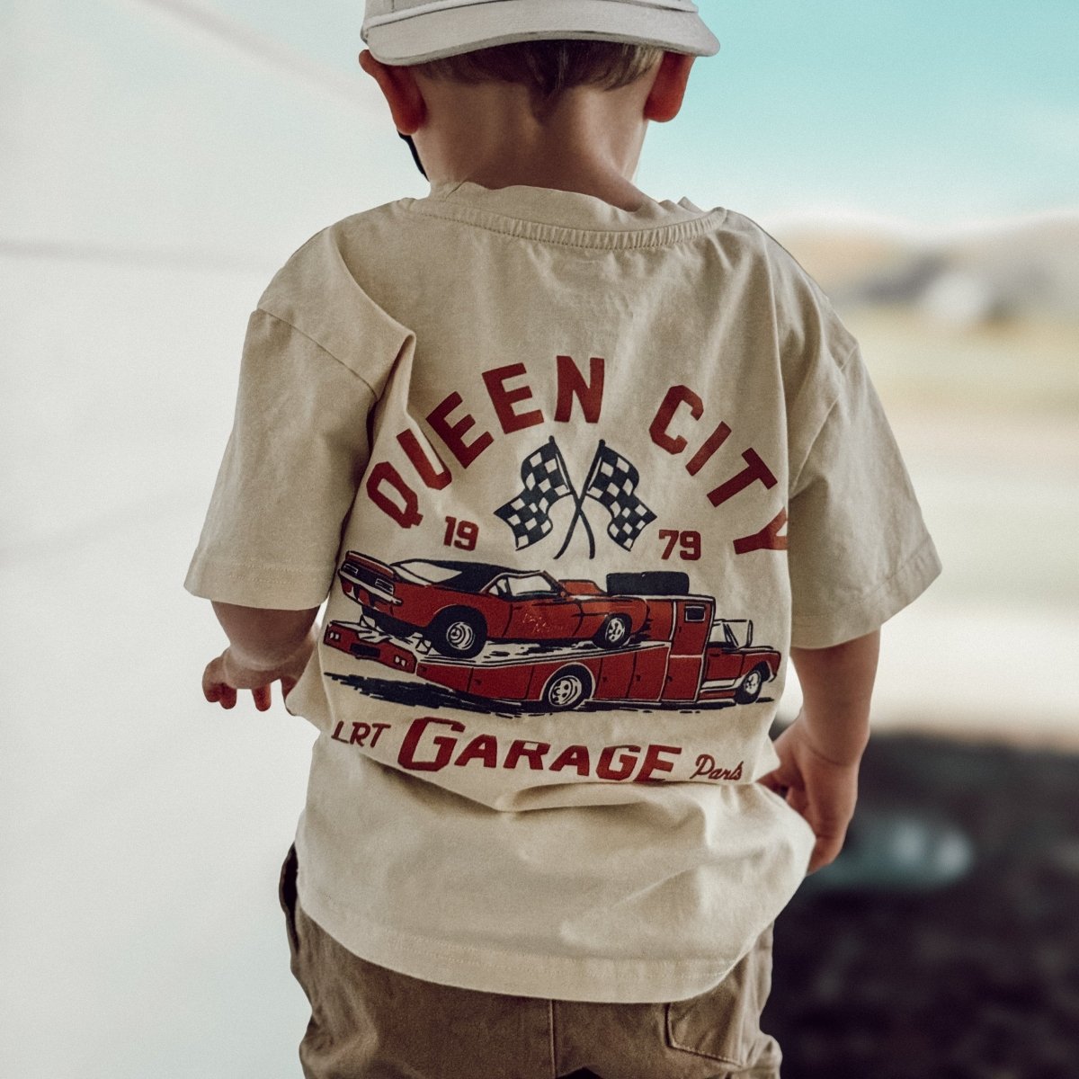 Queen City Garage Tee — Vintage Cream