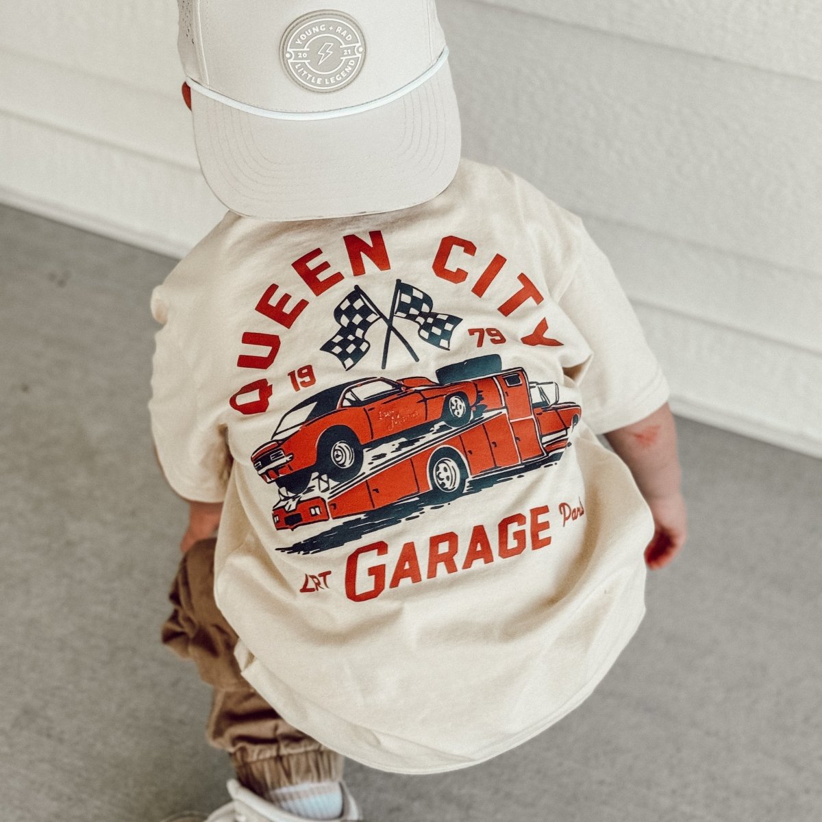 Queen City Garage Tee — Vintage Cream